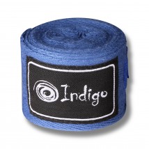 Бинт боксёрский INDIGO х/б, нейлон 1115 2,5 м Синий